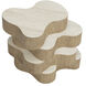 Geddes 24.5 X 20.75 inch Travertine Look / Cream Outdoor Side Table